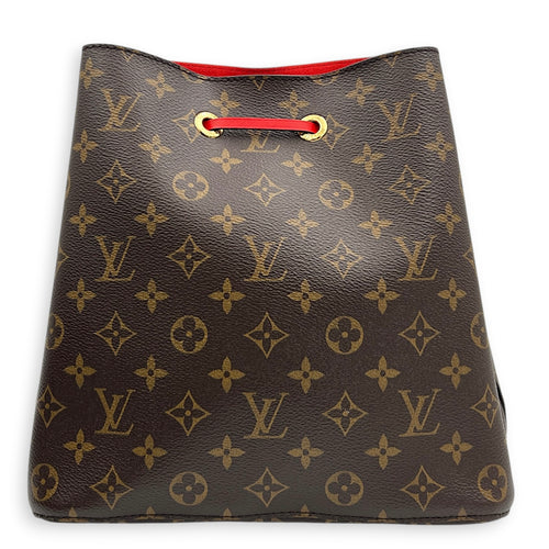 NeoNoe Bucket Bag Brown in Monogram Coated Canvas, Gold hardware