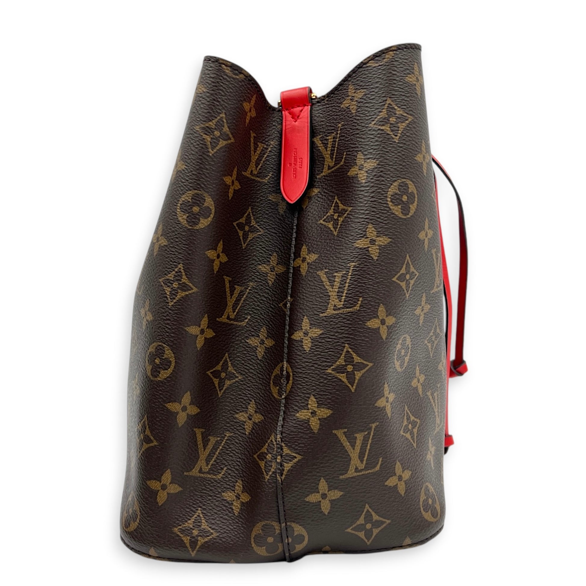 NeoNoe Bucket Bag Brown in Monogram Coated Canvas, Gold hardware
