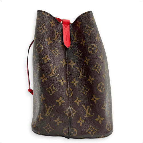 NeoNoe Bucket Bag Brown in Monogram Coated Canvas, Gold hardware