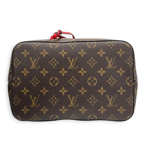 NeoNoe Bucket Bag Brown in Monogram Coated Canvas, Gold hardware