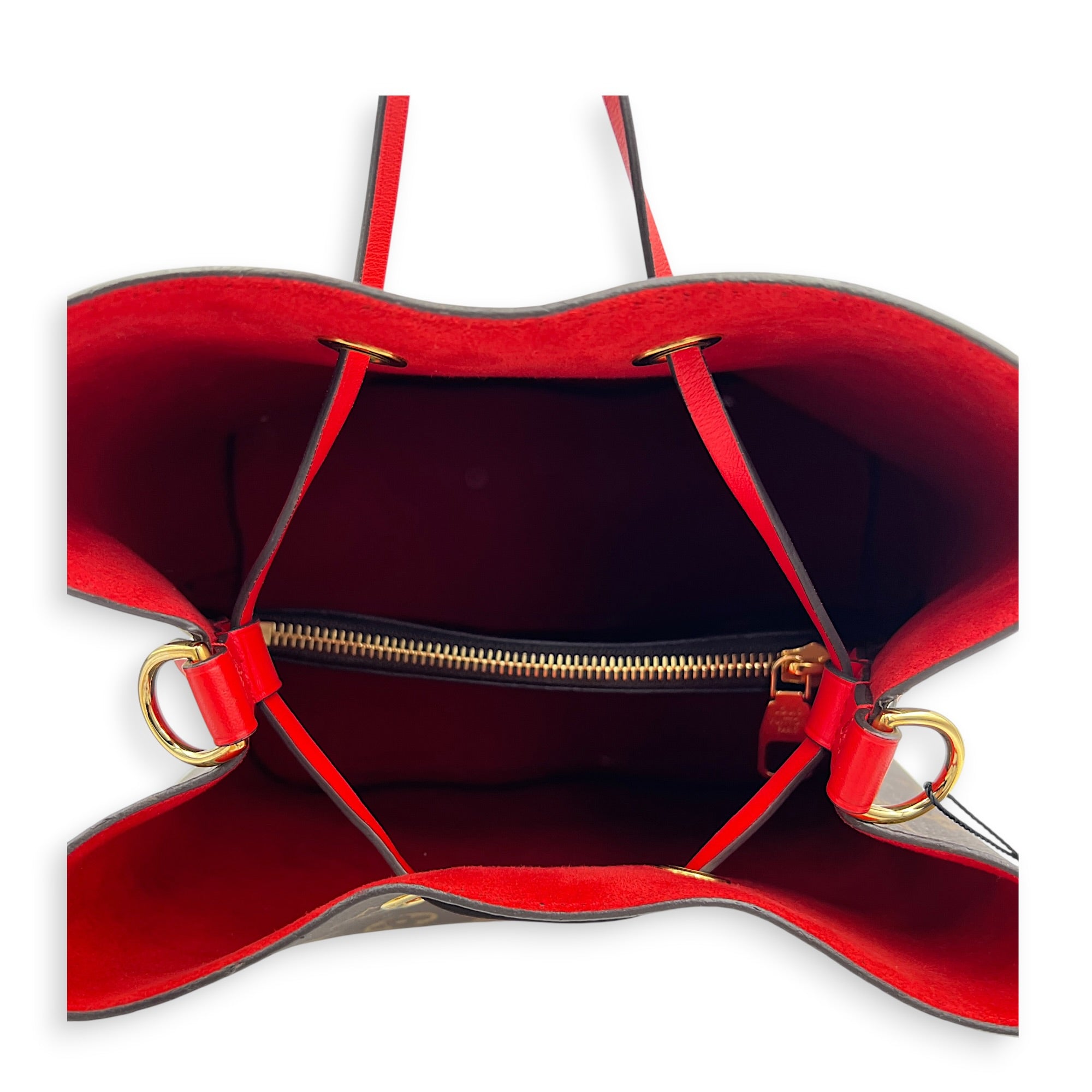 NeoNoe Bucket Bag Brown in Monogram Coated Canvas, Gold hardware