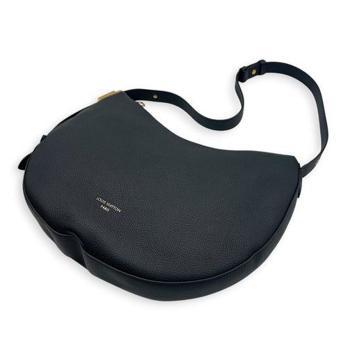 Low Key Cookie Shoulder Bag MM Black in Calfskin, Gold hardware