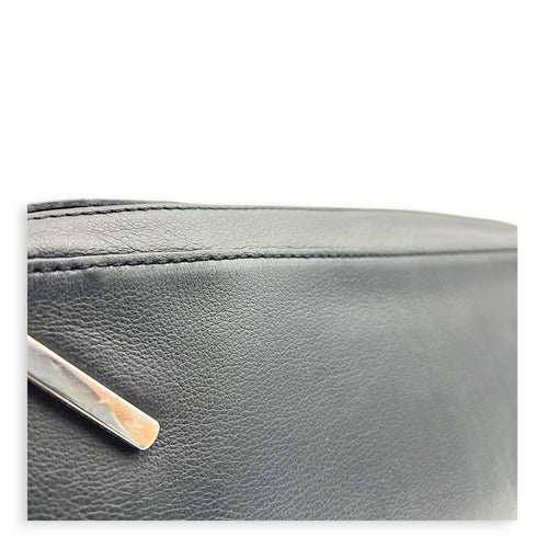 Puzzle Shoulder Bag Black in Calfskin, Silver hardware