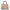 Logo Monochrome Pink Top Handle Bag in Saffiano Leather, Gold hardware