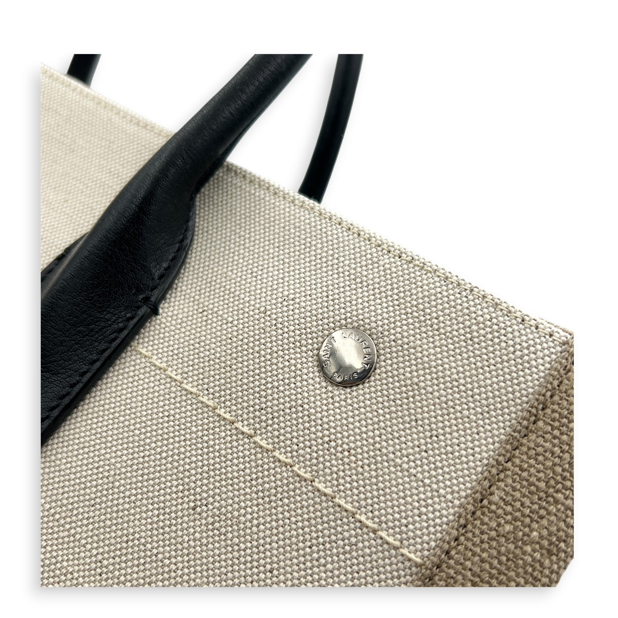 Rive Gauche Tote Bag Beige in Canvas, Silver hardware