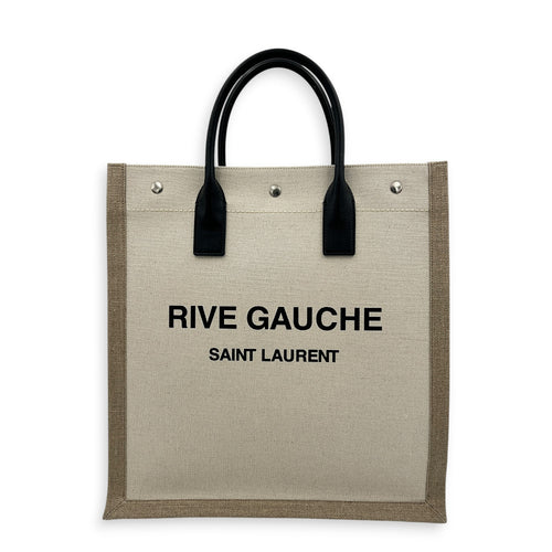 Rive Gauche Tote Bag Beige in Canvas, Silver hardware