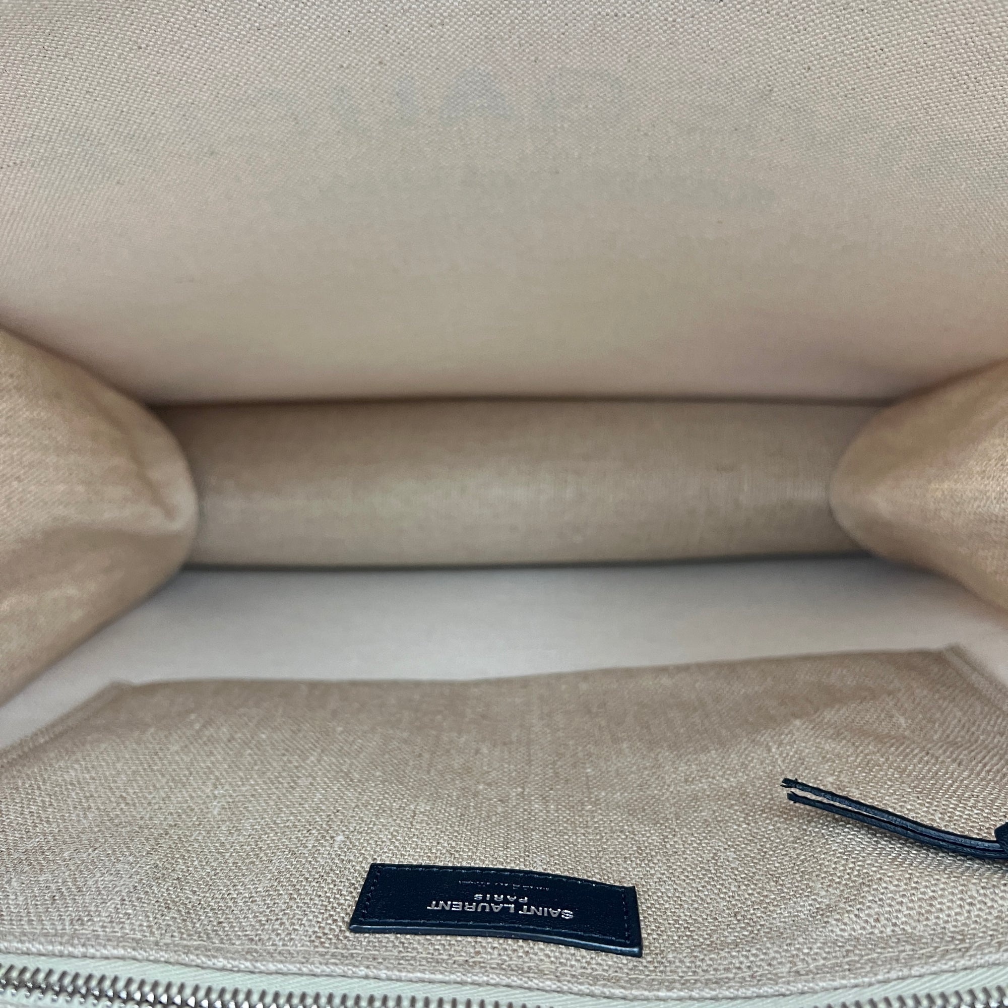 Rive Gauche Tote Bag Beige in Canvas, Silver hardware