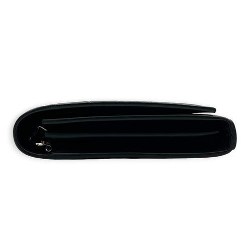 Cassandre Wallet On Chain Black in Calfskin, Silver hardware
