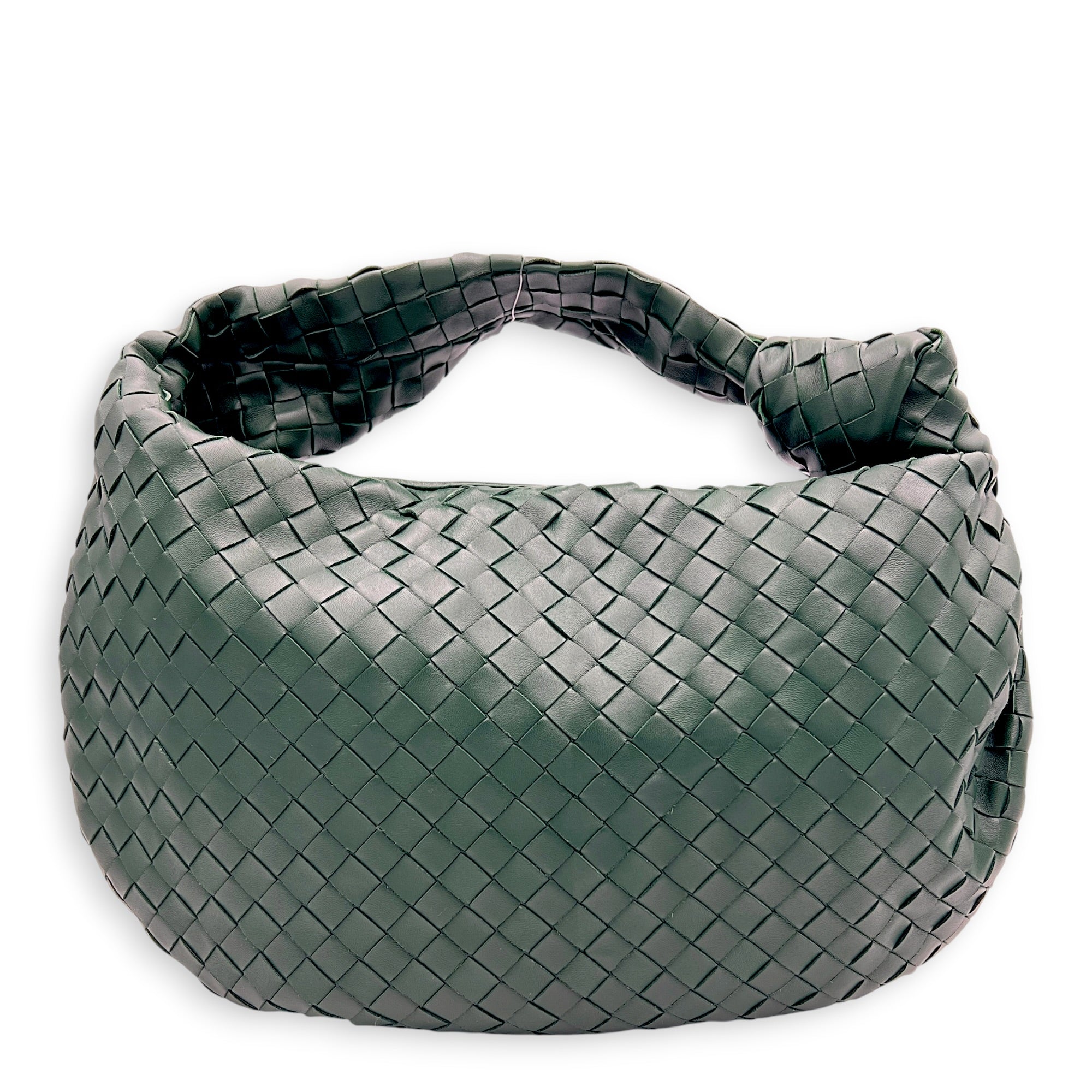Jodie Shoulder Bag Green in Calfskin, Gold hardware