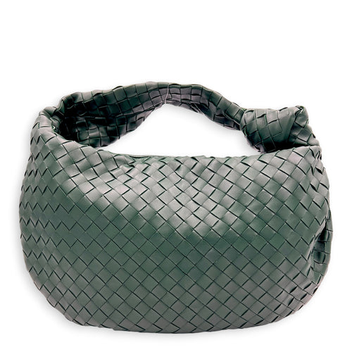 Jodie Shoulder Bag Green in Calfskin, Gold hardware