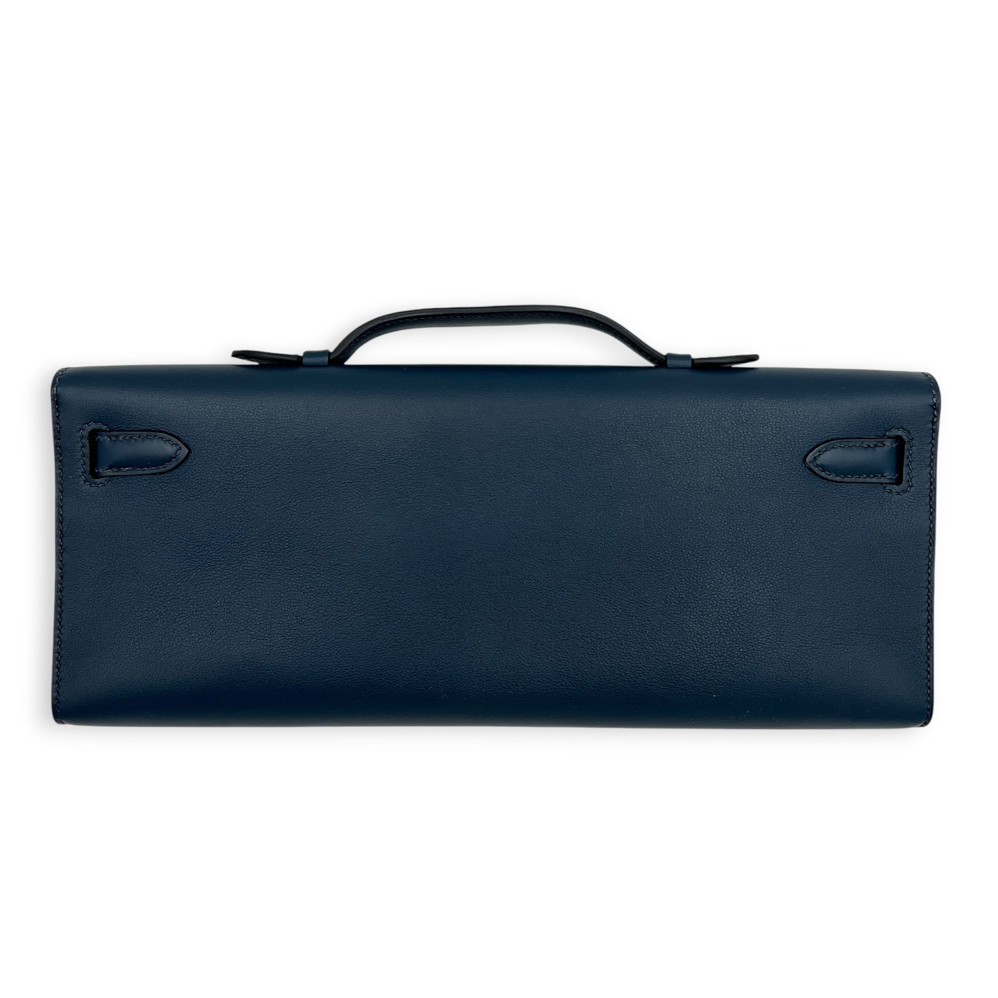 Kelly Cut Bleu de Prusse Clutch in Swift, Gold hardware