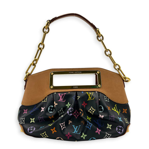 Judy Top Handle Bag Multi-colour in Coated Canvas, Gold hardware