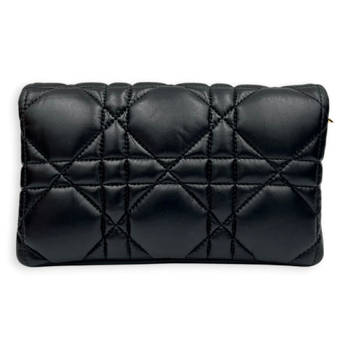 Caro Shoulder Bag Mini Black in Calfskin, Gold hardware