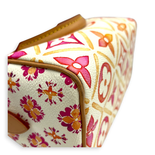 Speedy Bandouliere Top Handle Bag 20 By The Pool in Monogram Coated Canvas, Gold hardware