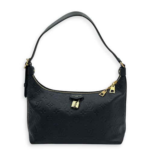 Sac Sport NM Shoulder Bag Black in Empreinte Leather, Gold hardware