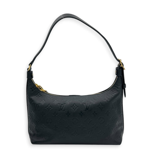 Sac Sport NM Shoulder Bag Black in Empreinte Leather, Gold hardware