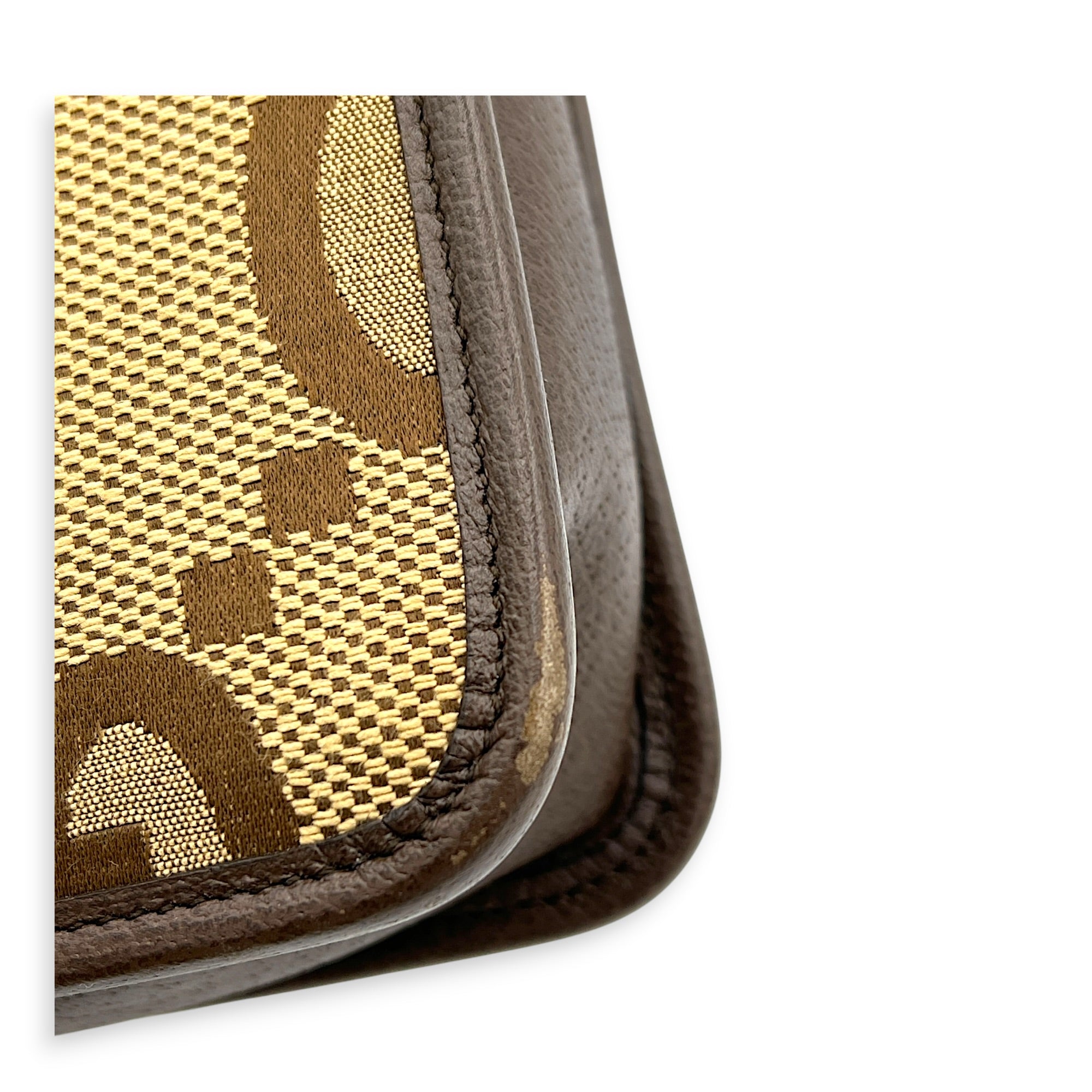 GG Jumbo Camera Shoulder Bag Brown in Canvas, Gold hardware