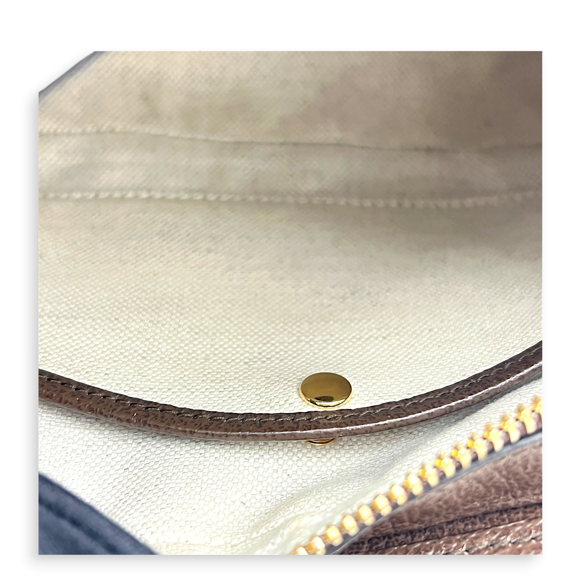 GG Jumbo Camera Shoulder Bag Brown in Canvas, Gold hardware