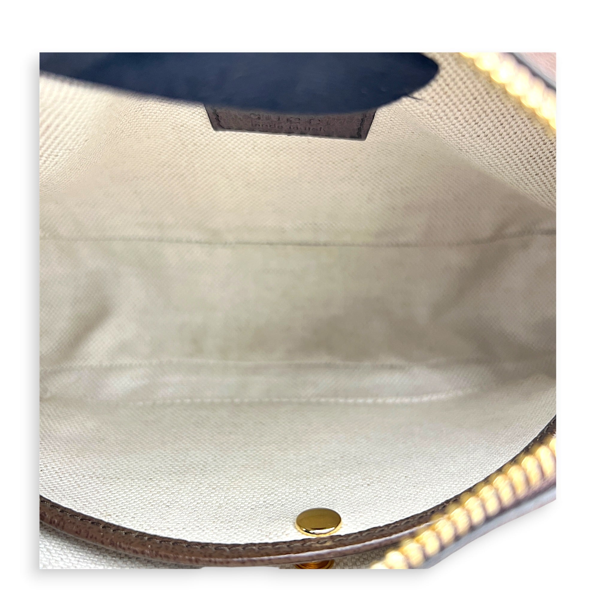 GG Jumbo Camera Shoulder Bag Brown in Canvas, Gold hardware