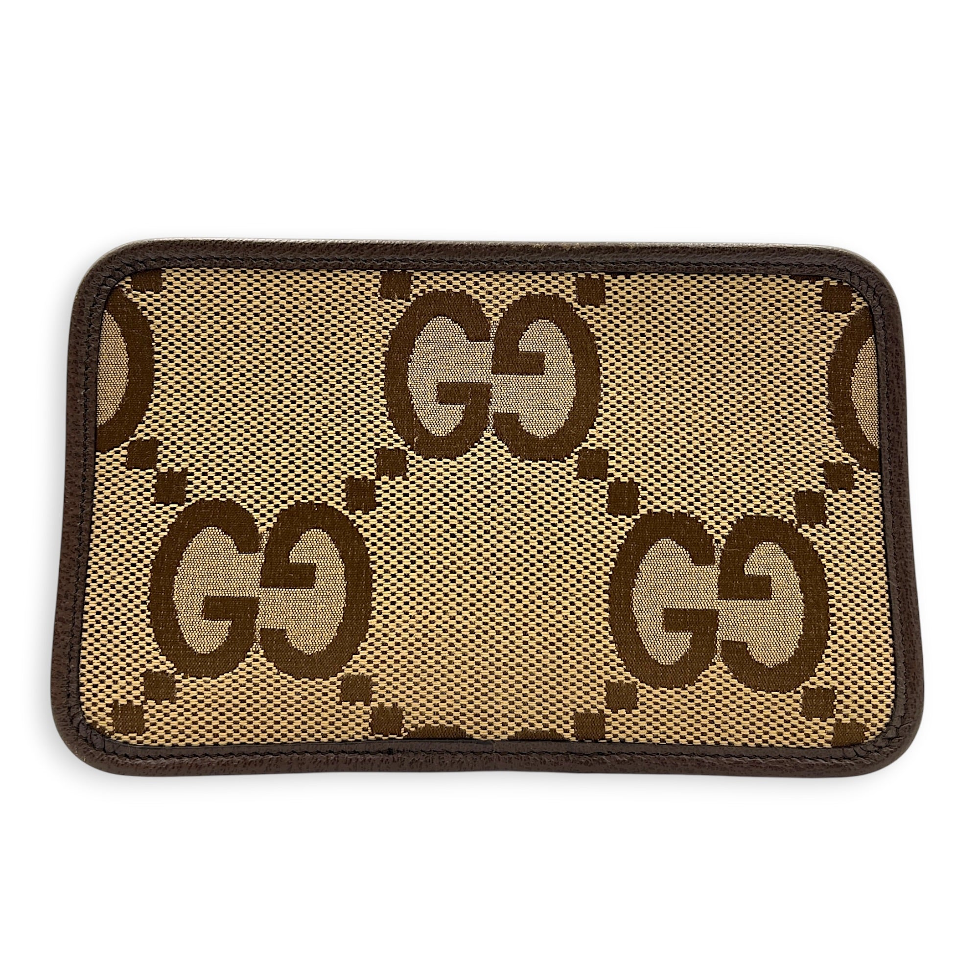 GG Jumbo Camera Shoulder Bag Brown in Canvas, Gold hardware