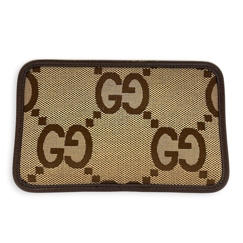 GG Jumbo Camera Shoulder Bag Brown in Canvas, Gold hardware