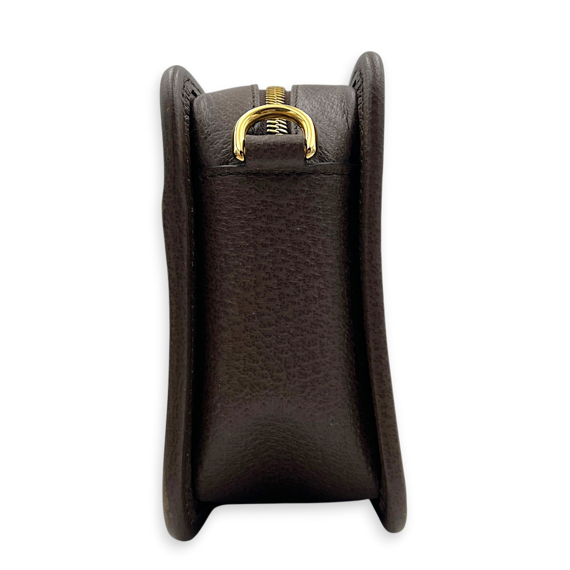 GG Jumbo Camera Shoulder Bag Brown in Canvas, Gold hardware