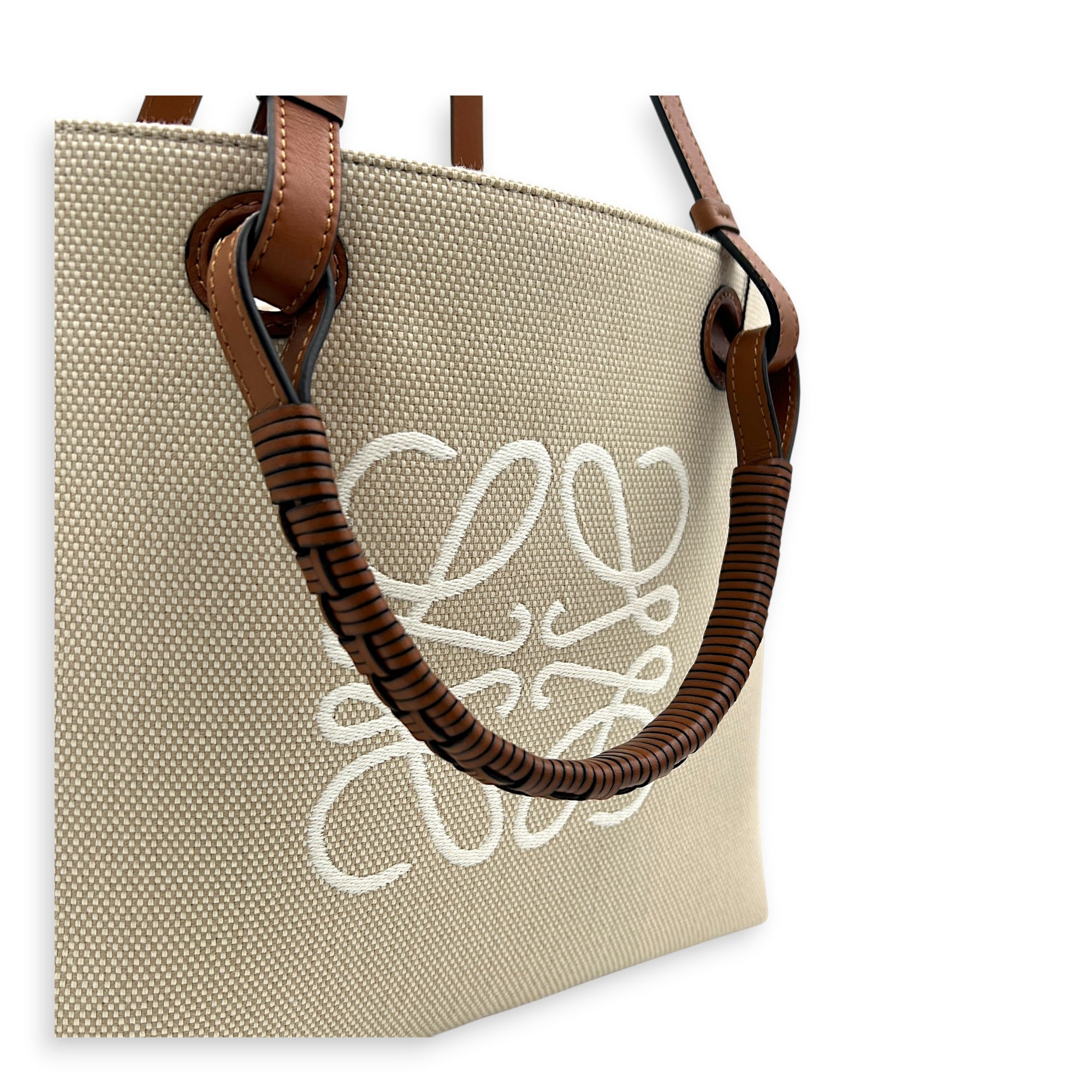 Anagram Tote Bag White in Canvas