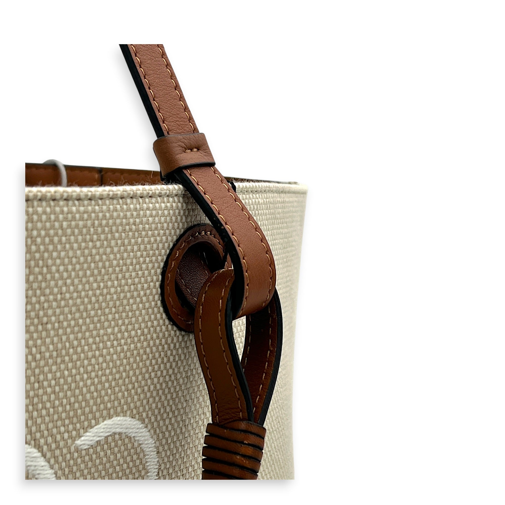 Anagram Tote Bag White in Canvas