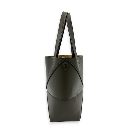 Puzzle Fold Tote Bag Mini Green in Calfskin, Gold hardware