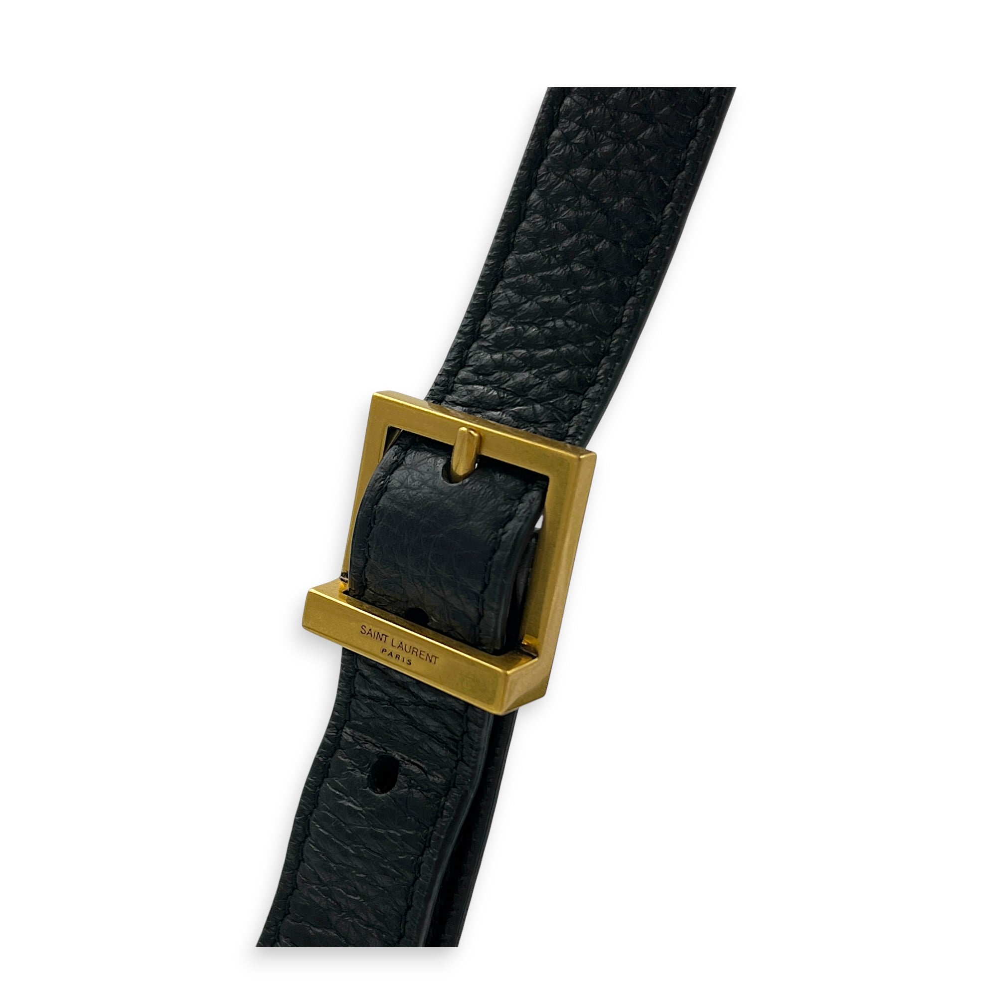 Le 5 A 7 Shoulder Bag Baby Black in Calfskin, Gold hardware