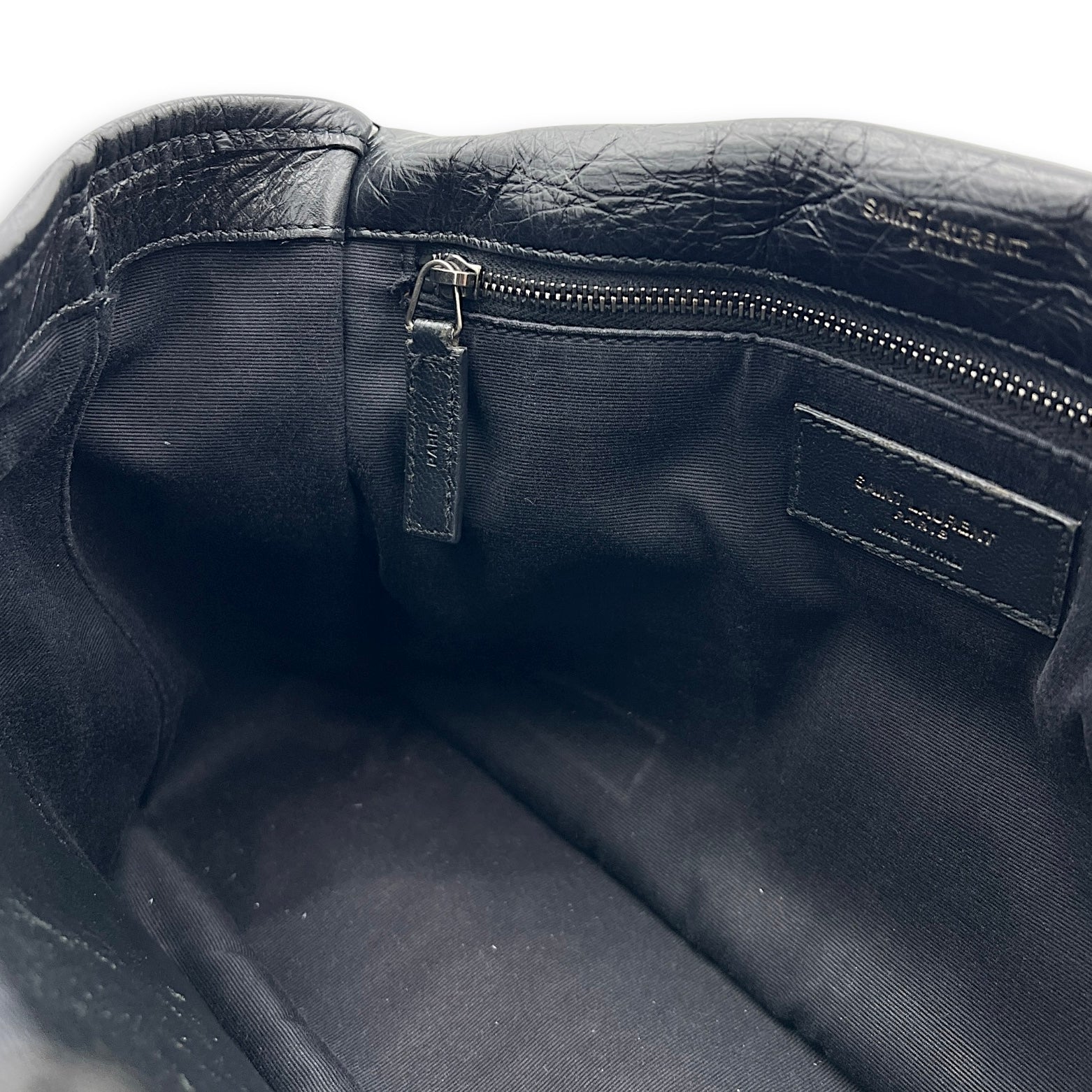 Niki Shoulder Bag Black in Calfskin, Ruthenium hardware