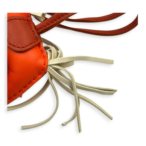 Rodeo PM Orange Poppy/ Craie/ Cornaline Bag Accessory in Swift