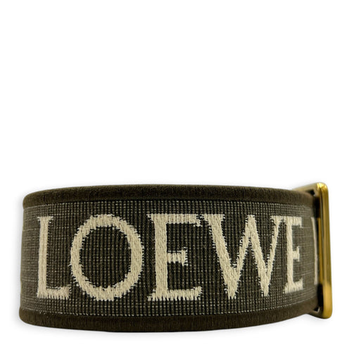 Anagram Green Strap in Jacquard, Gold hardware