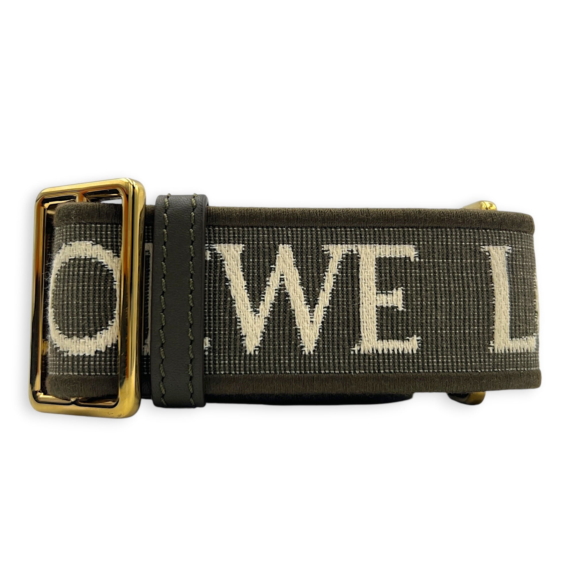 Anagram Green Strap in Jacquard, Gold hardware