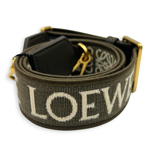 Anagram Green Strap in Jacquard, Gold hardware