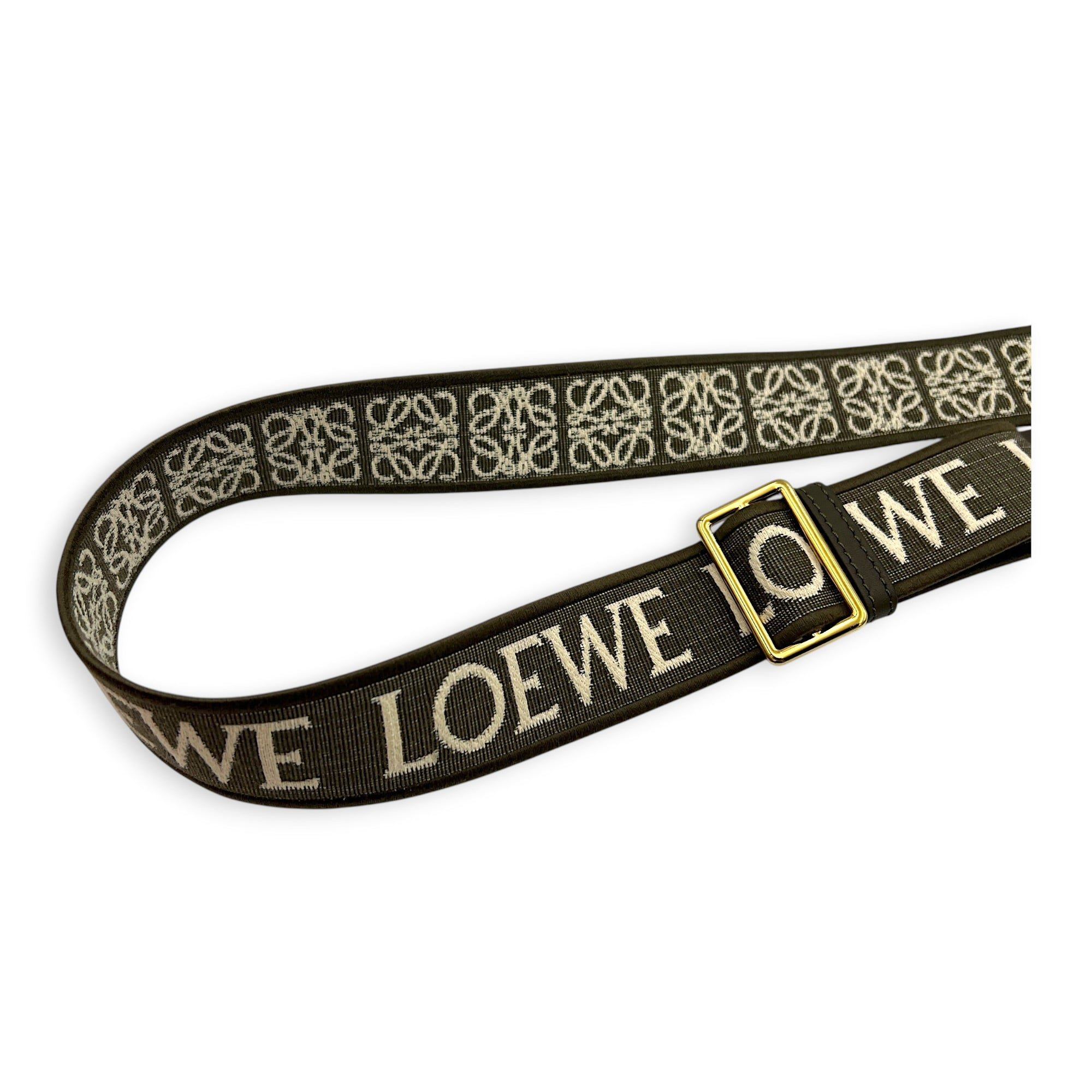 Anagram Green Strap in Jacquard, Gold hardware