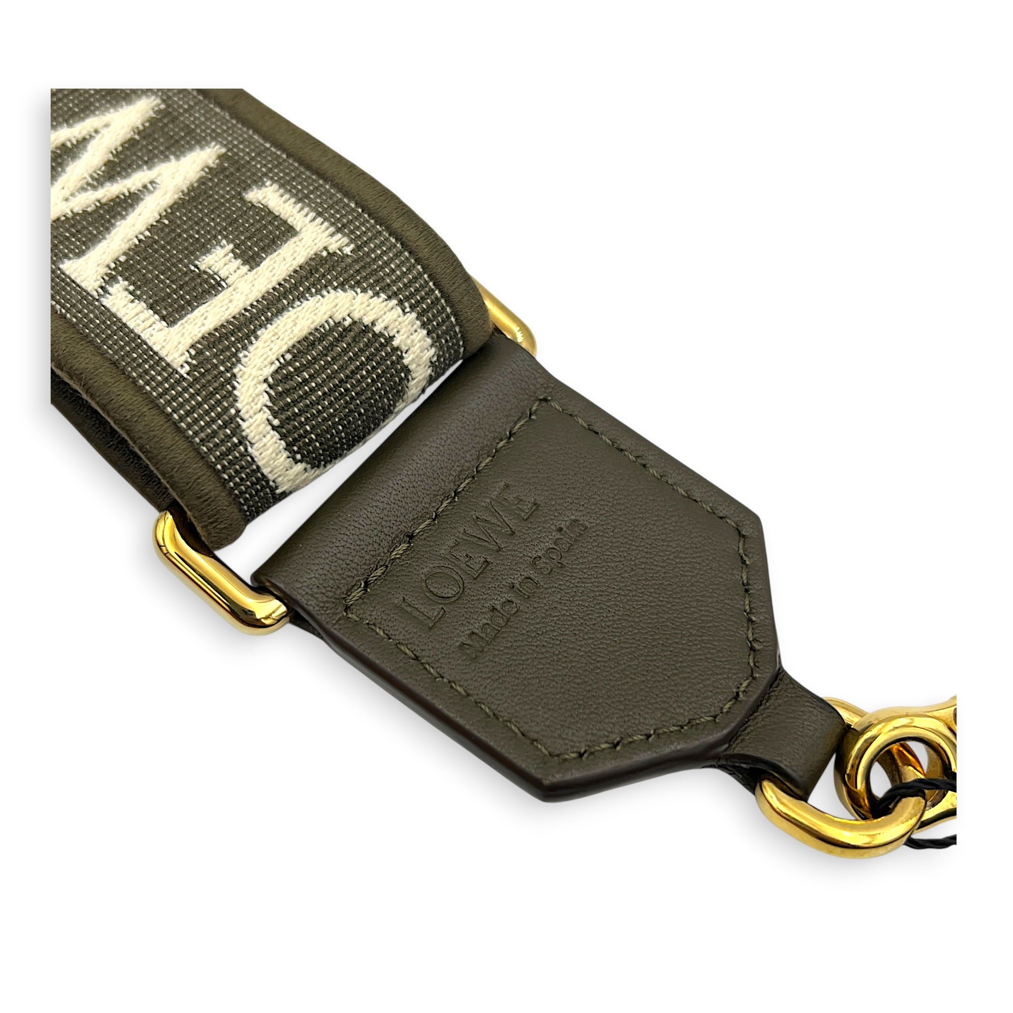 Anagram Green Strap in Jacquard, Gold hardware