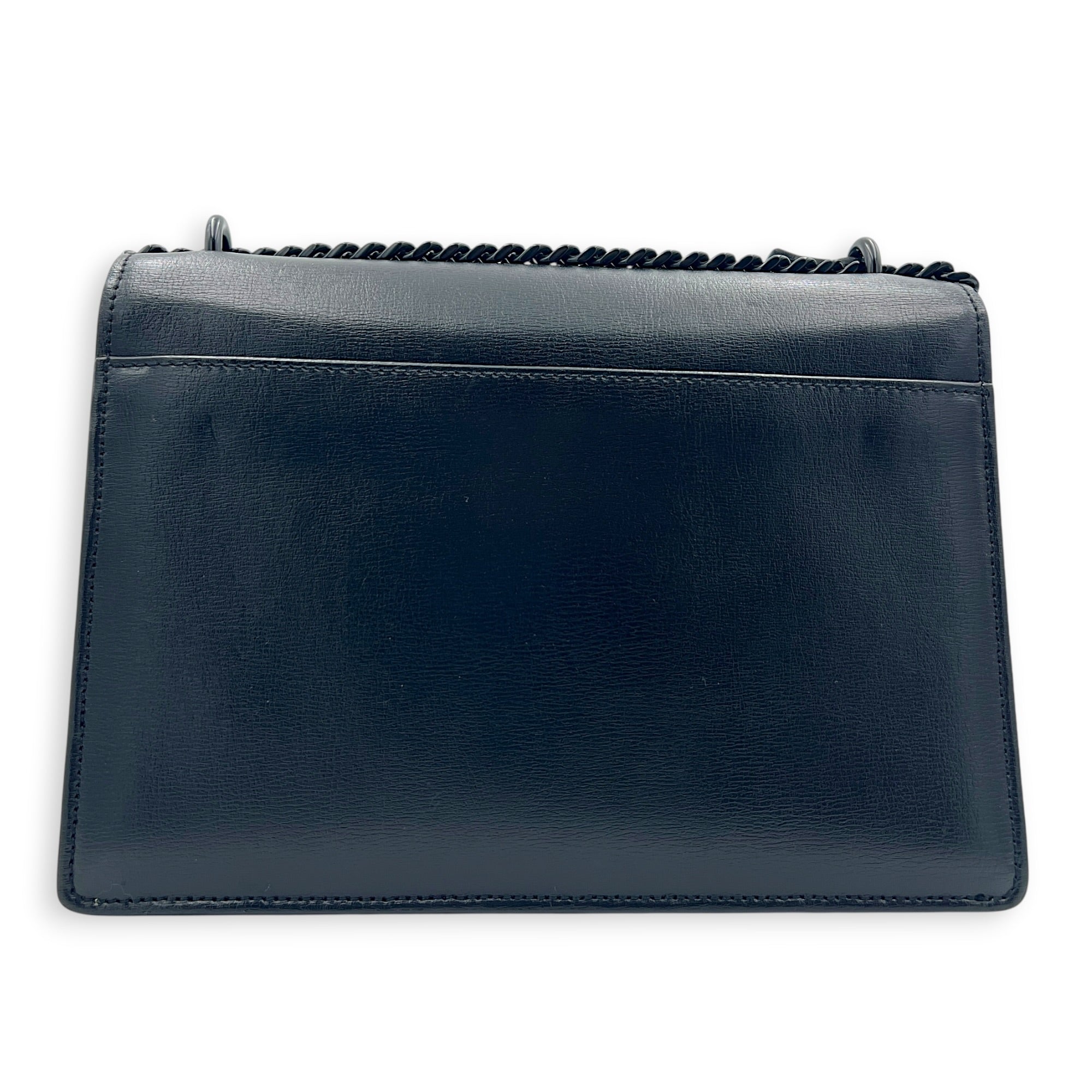 Sunset Shoulder Bag Black in Calfskin, Monochrome hardware