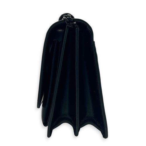 Sunset Shoulder Bag Black in Calfskin, Monochrome hardware