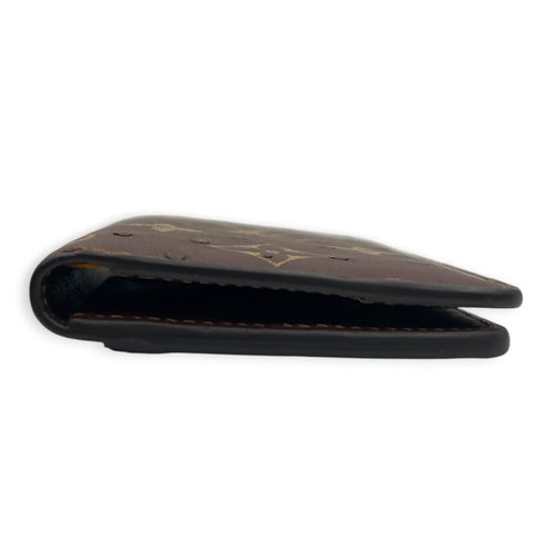 Pocket Organizer Brown Wallet in Ostrich