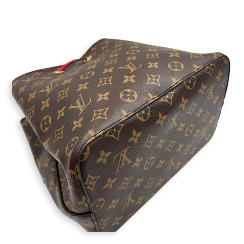NeoNoe Brown Bucket Bag in Monogram Coated Canvas, Gold hardware