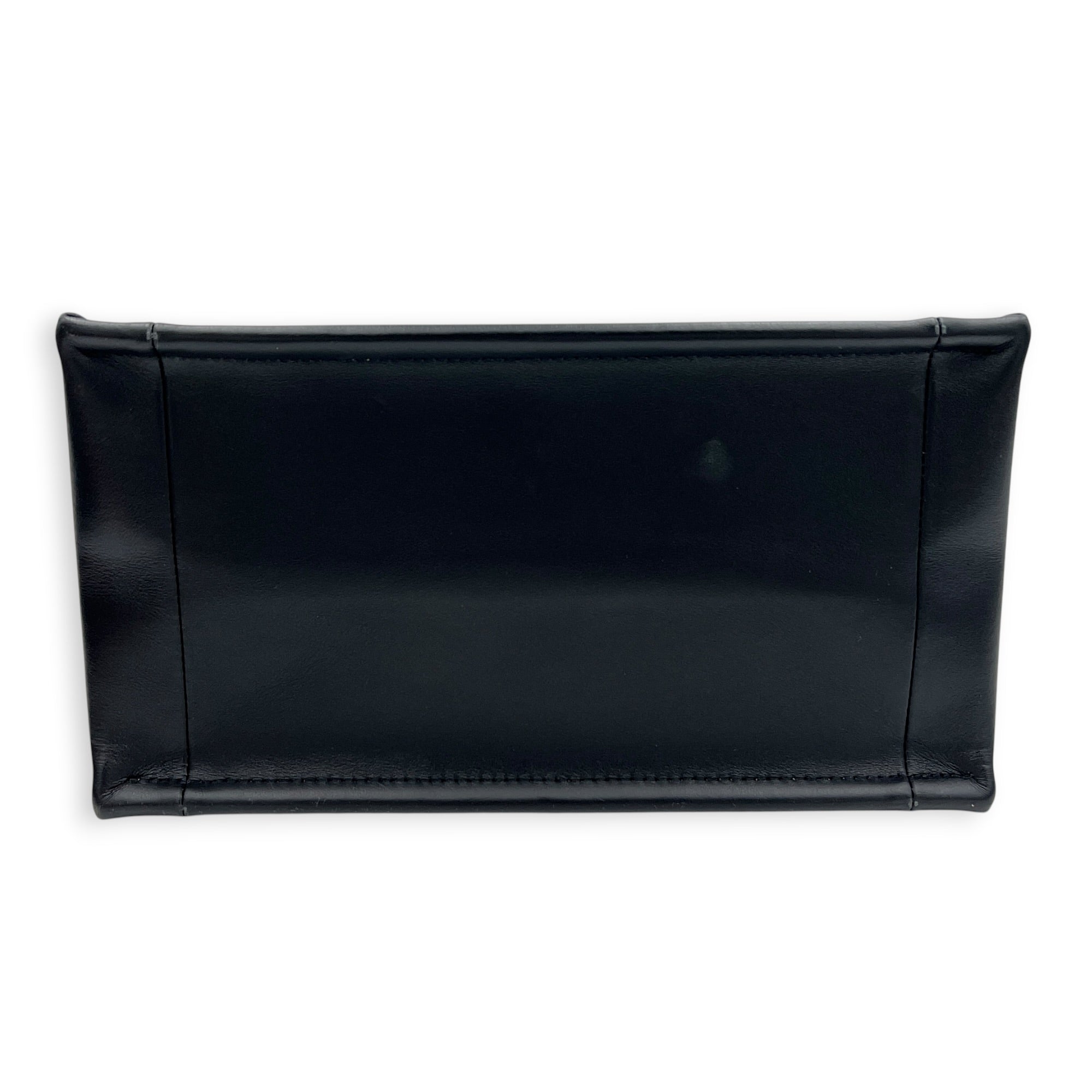 Cannage Book Small Black Tote Bag in Calfskin, Gold hardware