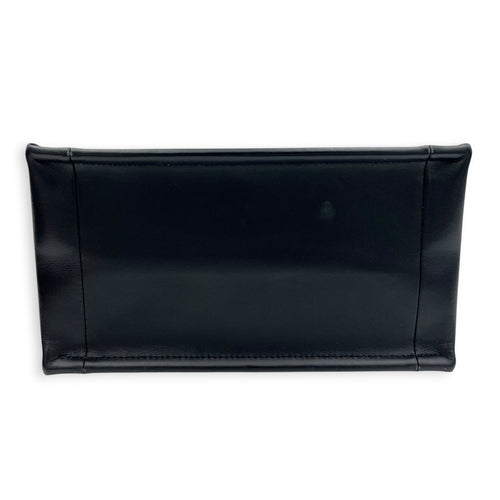 Cannage Book Small Black Tote Bag in Calfskin, Gold hardware