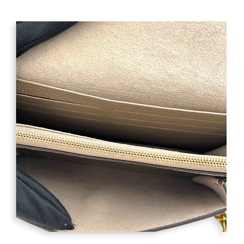 Vavin Wallet On Chain Beige in Empreinte Leather, Gold hardware