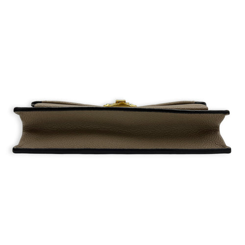 Vavin Wallet On Chain Beige in Empreinte Leather, Gold hardware