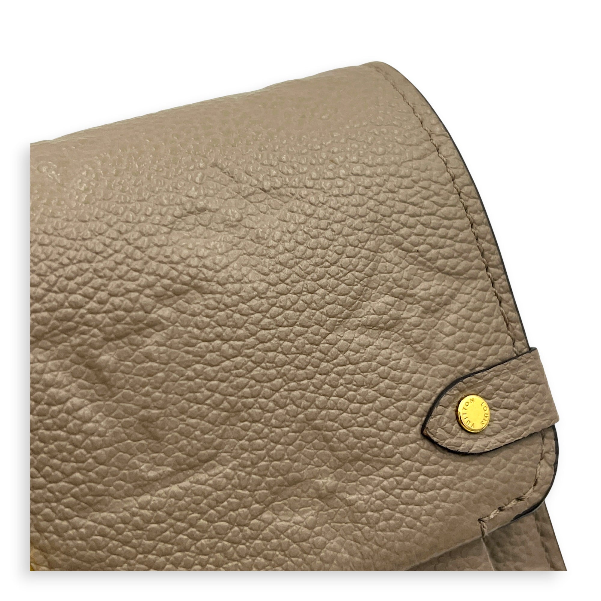 Vavin Wallet On Chain Beige in Empreinte Leather, Gold hardware