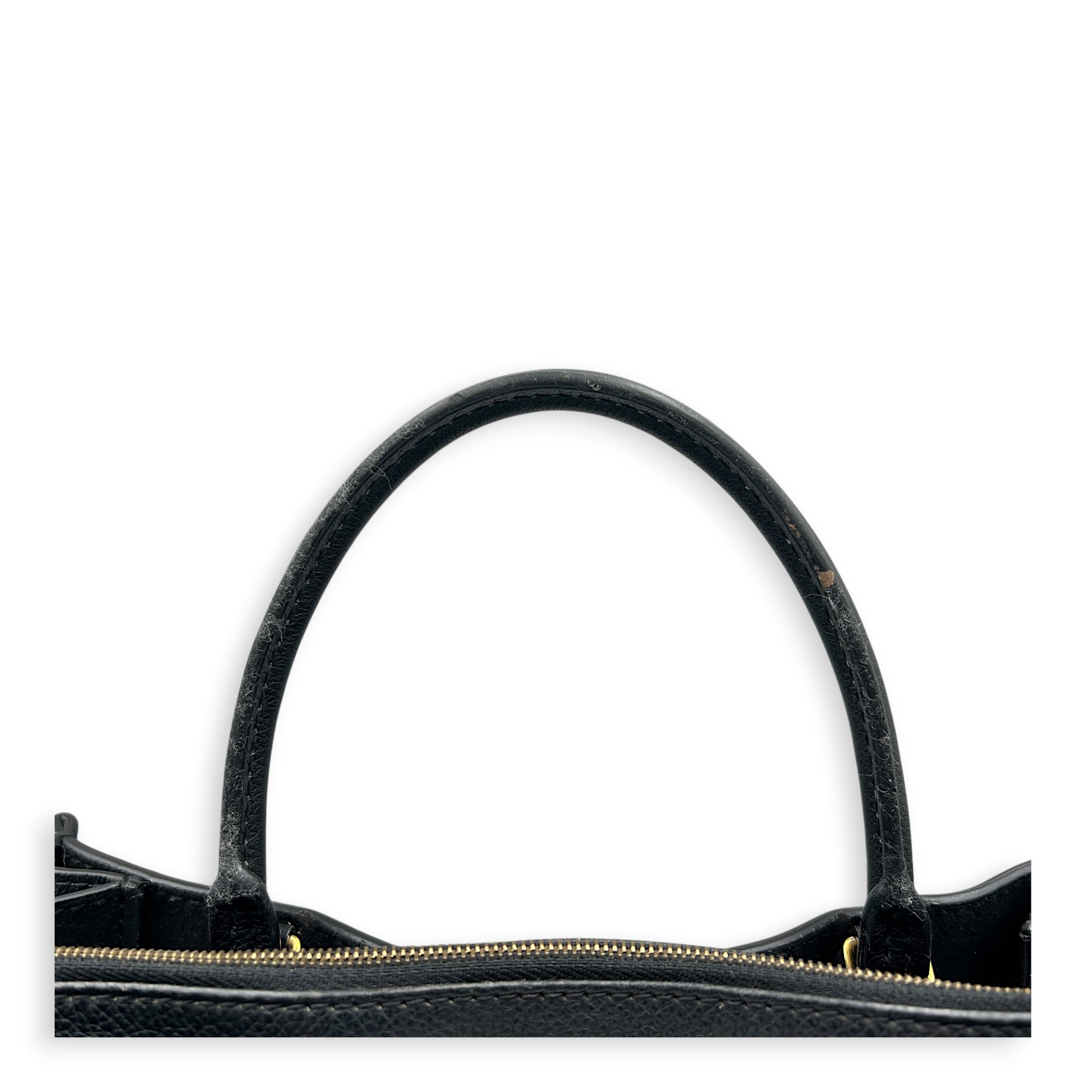 Lock Me Tote Bag Black in Calfskin, Gold hardware