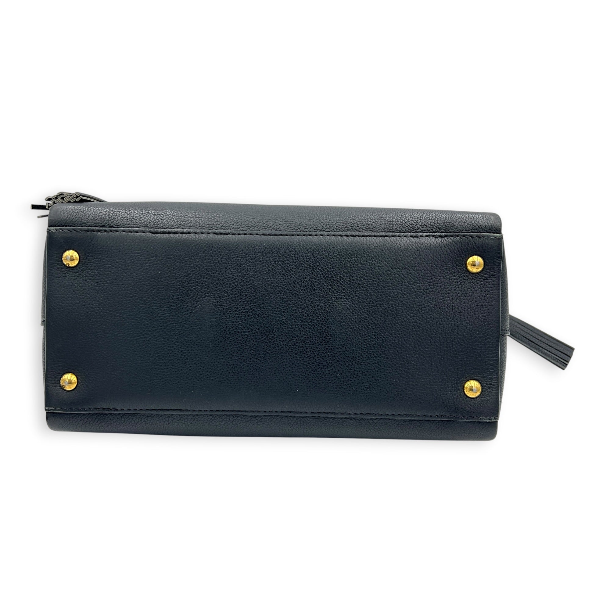 Lock Me Tote Bag Black in Calfskin, Gold hardware