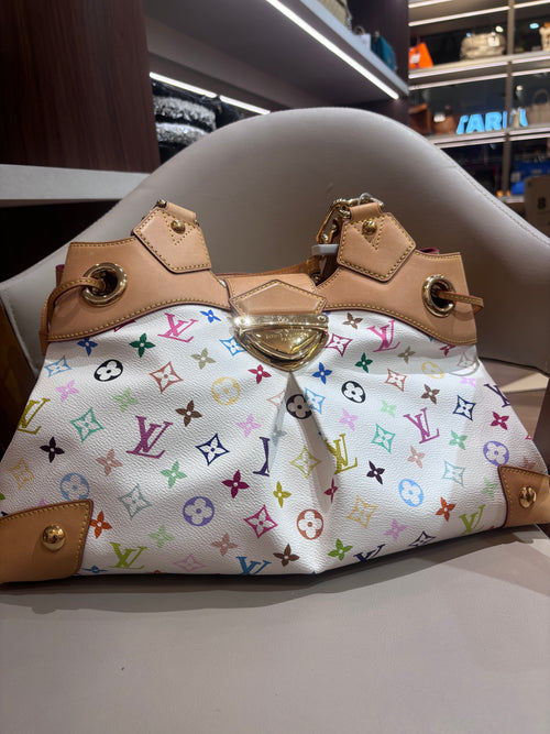 Ursula Shoulder Bag Multi-colour in Monogram Coated Canvas, Gold hardware