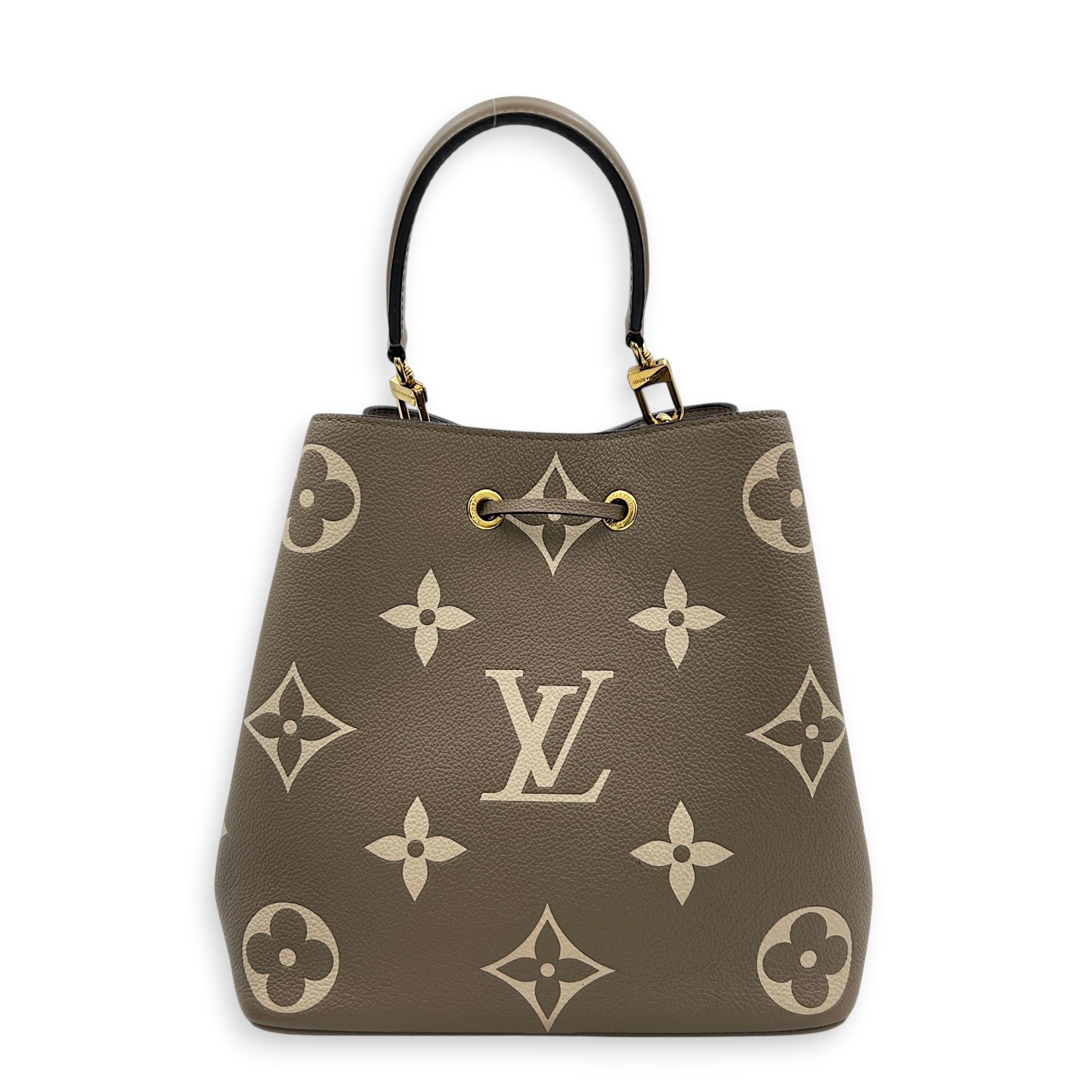 NeoNoe Bucket Bag Beige in Empreinte Leather, Gold hardware